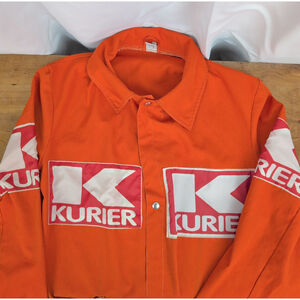 Vintage Trevira Orange European Workwear Courier Jacket